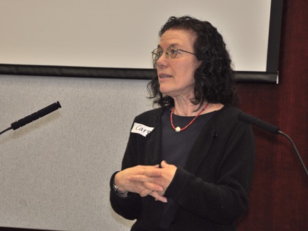 Carol Castellano speaking at the conference.